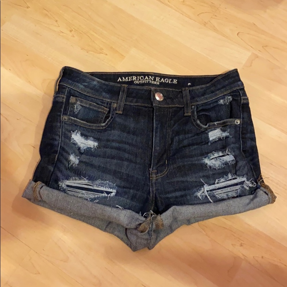 American Eagle High Rise Denim Shorts